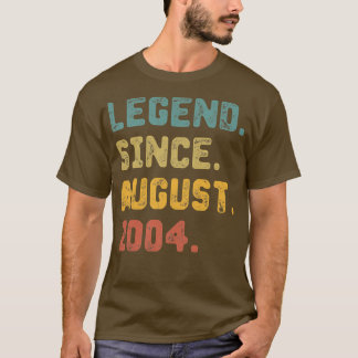 Camiseta Legenda de presente de 18 anos desde agosto de 200