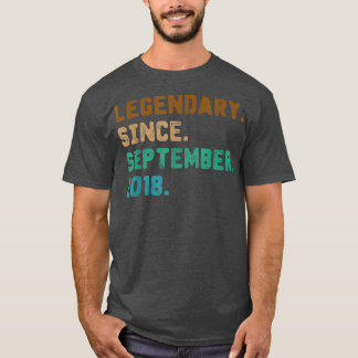 Camiseta Legenda De Presente De 4 Anos Desde Setembro De 20