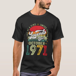 Camiseta Legenda De Presente De 52 Anos Desde Outubro De 19