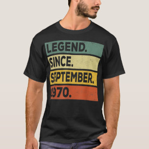 Camiseta Legenda de presente desde setembro de 1970 52º