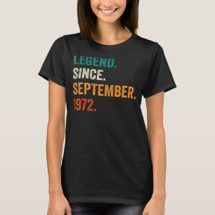 Camiseta Legenda de presente desde setembro de 1972 50º