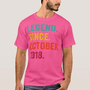 Camiseta Legenda De Presentes De 4 Anos Desde Outubro De 20