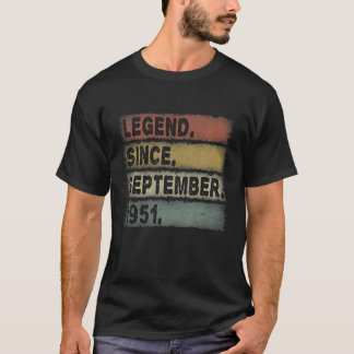 Camiseta Legenda de setembro de 1951 - Aniversário de 70 70
