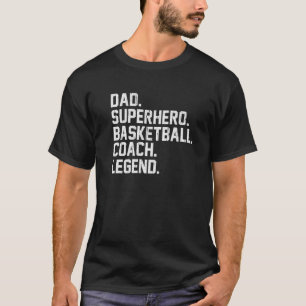 Camiseta Legenda de treinador de basquetebol de super-herói