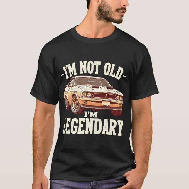 Camiseta Legenda de Vintage Clássica - Não sou Velho (Frente)
