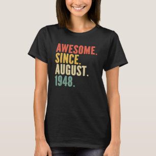 Camiseta Legenda de Vintage com 74 anos desde agosto de 194