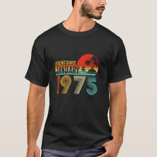 Camiseta Legenda de Vintage desde janeiro de 1975 Retro 50t