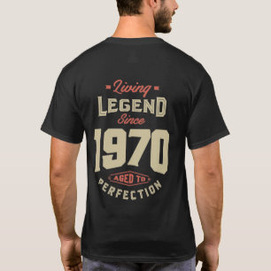 Camiseta Legenda desde 1970 Presente de Aniversário