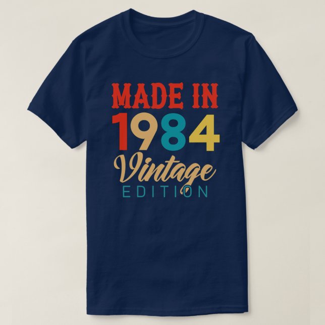 Camiseta Legenda Desde 1984 Para Mulheres Masculinas Vintag (Frente do Design)