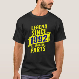 Camiseta Legenda Desde 1992 aniversário de 30 anos dá aos h