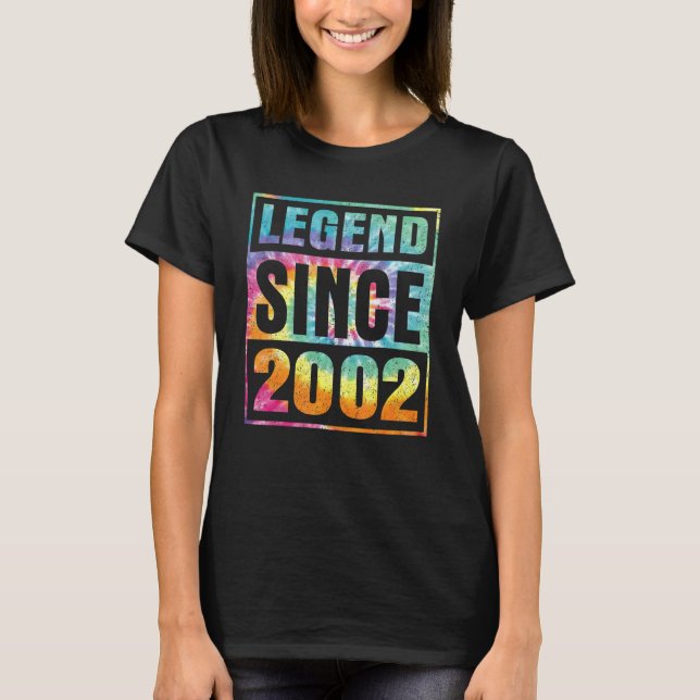 Camiseta Legenda Desde 2002, 20 Anos, Aniversário De 20 (Frente)