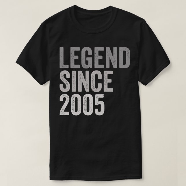 Camiseta Legenda desde 2005 Engraçado 16 anos 16 anos Anive (Frente do Design)