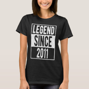 Camiseta Legenda desde 2011 Aniversário de 11 de 11 anos