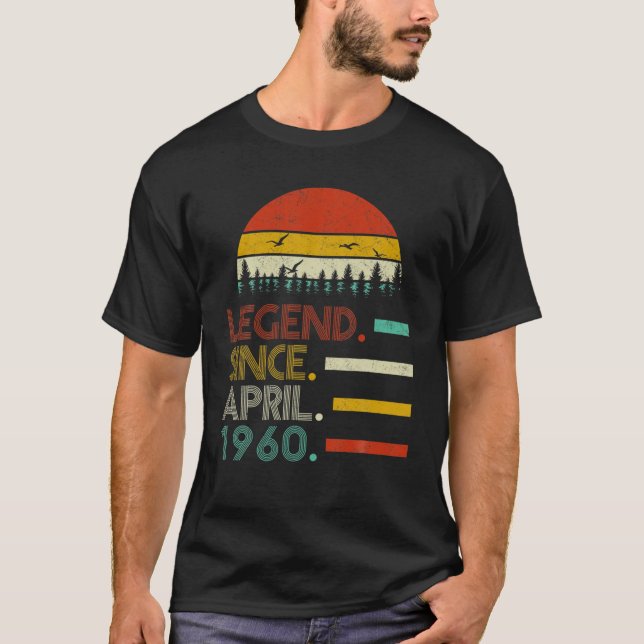 Camiseta Legenda Desde Abril De 1960 60O Aniversário Oferec (Frente)
