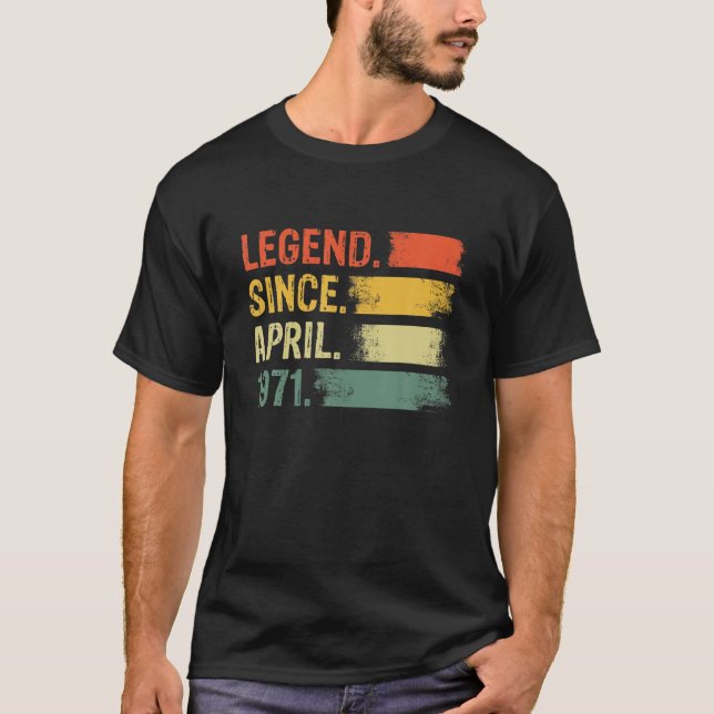 Camiseta Legenda Desde Abril De 1971 50O Aniversário Oferec (Frente)
