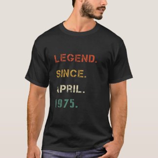 Camiseta Legenda desde abril de 1975 50. º presente de aniv