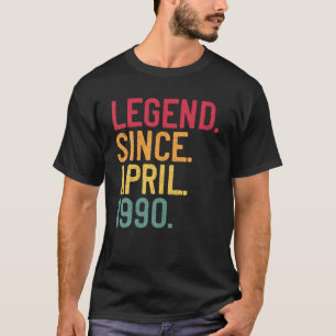 Camiseta Legenda Desde Abril De 1990, aniversário de 30 ano