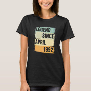 Camiseta Legenda desde abril de 1992 30 anos 30 anos 30 Ani