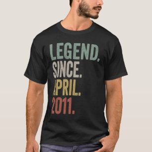 Camiseta Legenda Desde Abril De 2011 Aniversário De 12, Pre