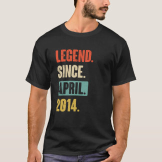 Camiseta Legenda desde abril de 2014 Aniversário 9º Decoraç
