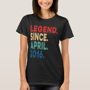 Camiseta Legenda Desde Abril De 2016 Aniversário De 7, Pres