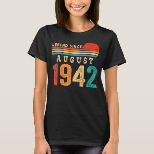 Camiseta Legenda Desde Agosto De 1942, 81 Anos, 81rua Birth