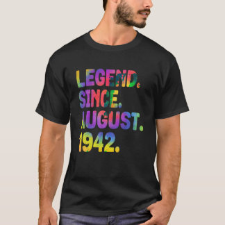 Camiseta Legenda Desde Agosto De 1942, 81 Anos, Tie Dye 81r