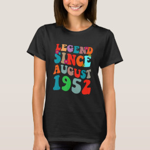 Camiseta Legenda Desde Agosto De 1952 Vintage Aniversário R