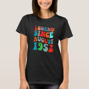 Camiseta Legenda Desde Agosto De 1952 Vintage Aniversário R