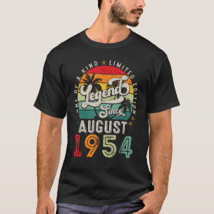 Camiseta Legenda desde agosto de 1954 69º Aniversário Homen