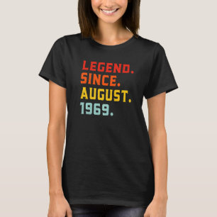 Camiseta Legenda desde agosto de 1969 53 Anos Vintage 53º