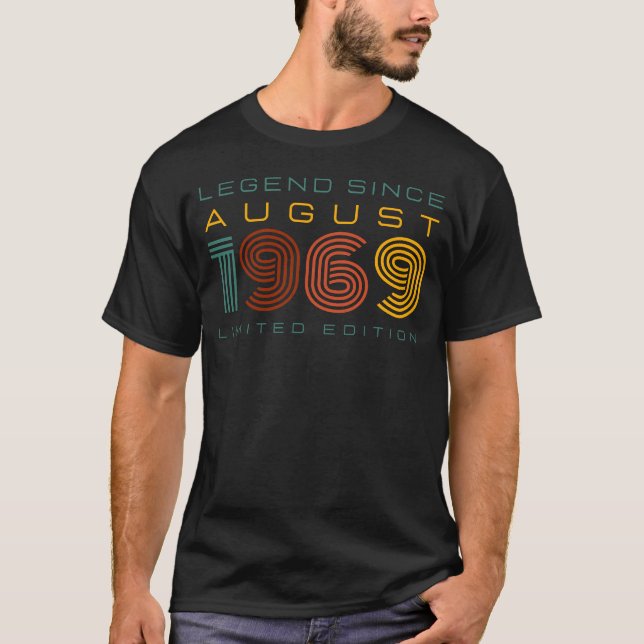 Camiseta Legenda Desde agosto de 1969, Edição Limitada (Frente)