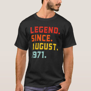Camiseta Legenda Desde Agosto De 1971, 51 Anos Vintage 51ru
