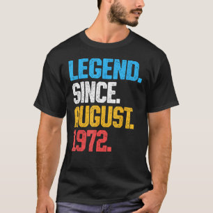 Camiseta Legenda Desde Agosto De 1972 51 Anos De Idade 51ru
