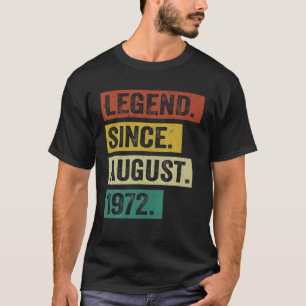 Camiseta Legenda Desde Agosto De 1972 Vintage 50º Aniversár
