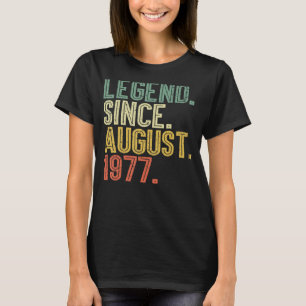 Camiseta Legenda Desde Agosto De 1977 45º Aniversário 45 An