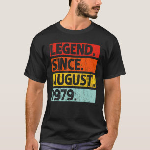 Camiseta Legenda desde agosto de 1979 Vintage 43 anos 43 an
