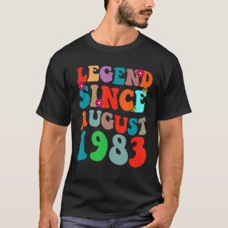 Camiseta Legenda Desde Agosto De 1983 Vintage Aniversário R