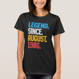 Camiseta Legenda desde agosto de 1986 37 anos 37 anos