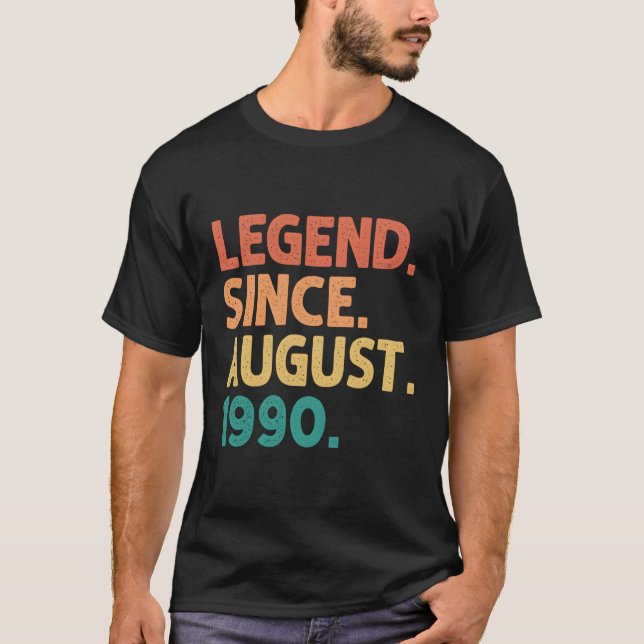 Camiseta Legenda desde agosto de 1990 1990 (Frente)