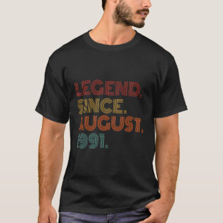 Camiseta Legenda Desde Agosto De 1991 32Nd