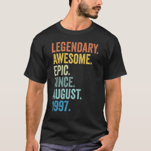 Camiseta Legenda desde agosto de 1997 26 anos 26 anos Nasci