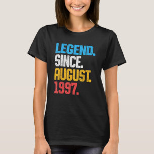 Camiseta Legenda desde agosto de 1997 26 anos 26 anos Nasci