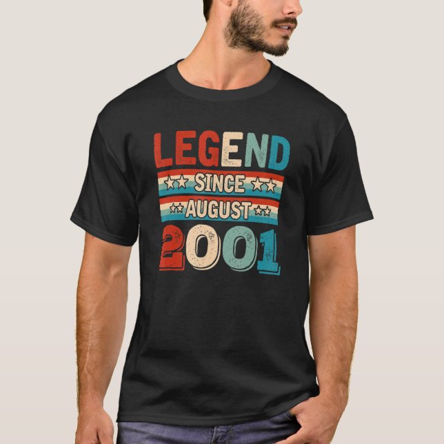 Camiseta Legenda desde agosto de 2001 Retro 21 anos 21º B (Frente)