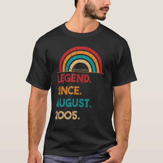 Camiseta Legenda Desde Agosto De 2005 17º Nascer De Anivers (Frente)