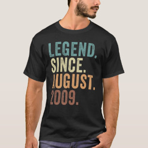 Camiseta Legenda Desde Agosto De 2009 13 Bday 13 Anos B