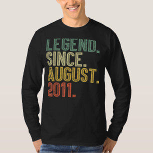 Camiseta Legenda Desde Agosto De 2011 Aniversário De 11 11