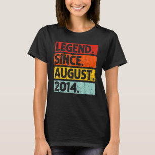 Camiseta Legenda desde agosto de 2014 Vintage 8 anos 8th B