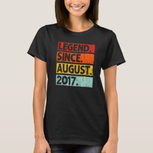 Camiseta Legenda Desde Agosto De 2017 Vintage Com 5 Anos De