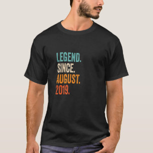 Camiseta Legenda desde agosto de 2019 aniversário de 3 anos